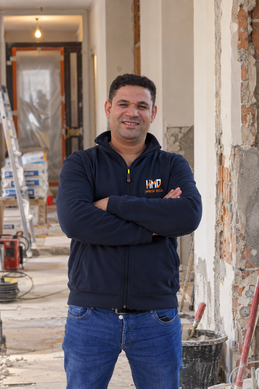 Ahmed nel cantiere, fotografia originale